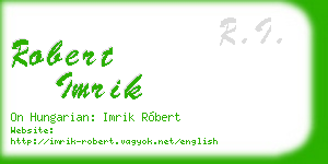 robert imrik business card
